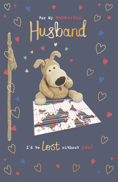 Boofle birthday card for him. Boofle husband birthday card