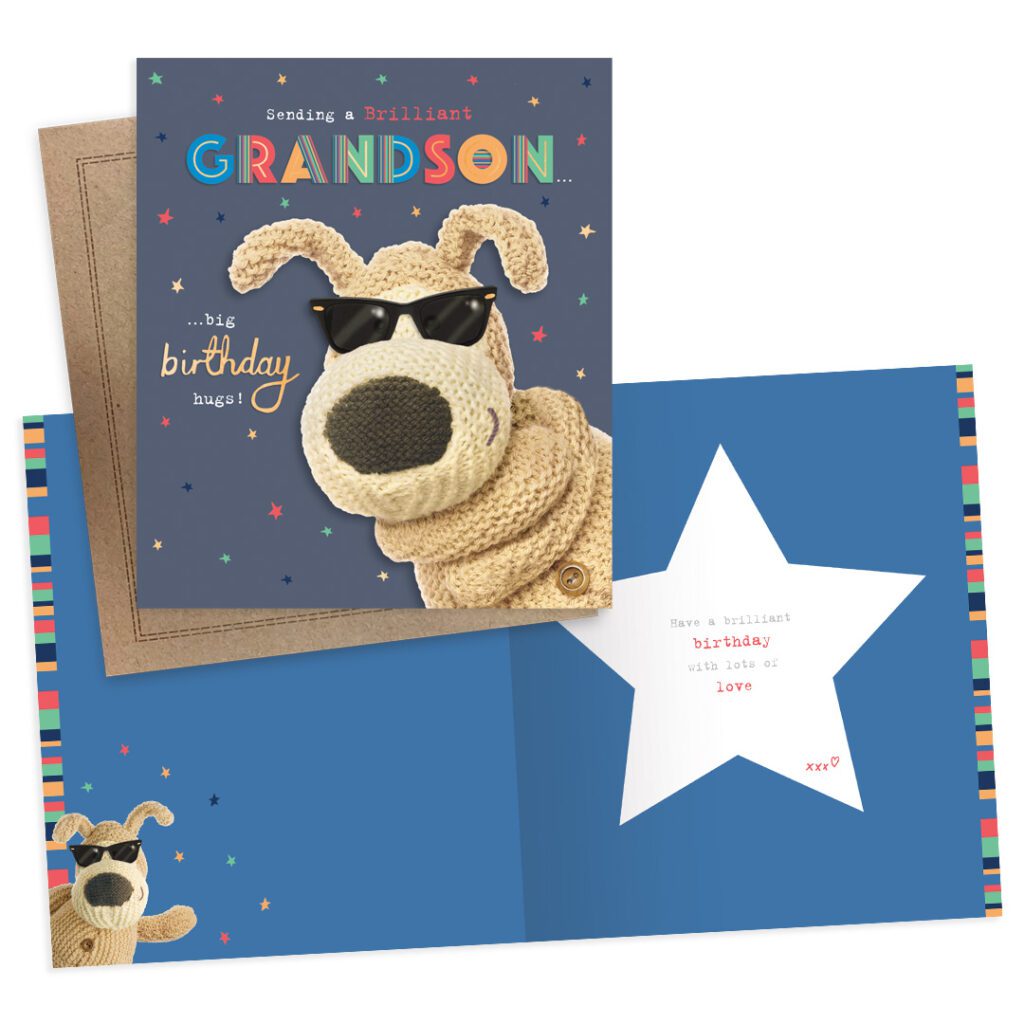 Boofle birthday card for him. Boofle grandson birthday card