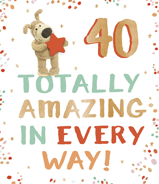 Boofle 40th Birthday card