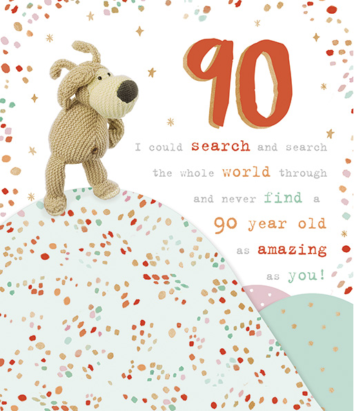 Boofle 90th Birthday card