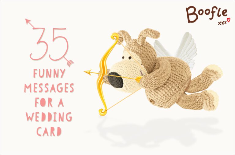 35 funny messages to write in a wedding card text. Boofle character