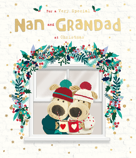 A Boofle Christmas card for nan and grandad