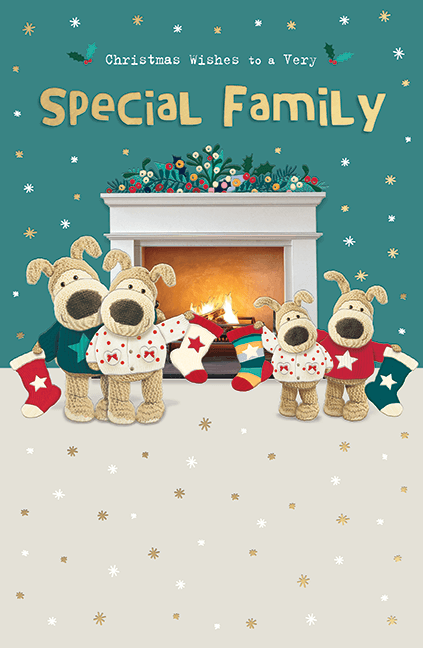 A Boofle Christmas card to a special family